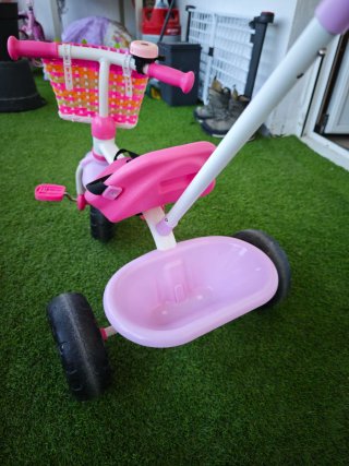 Triciclo Infantil Rosa con Cesta