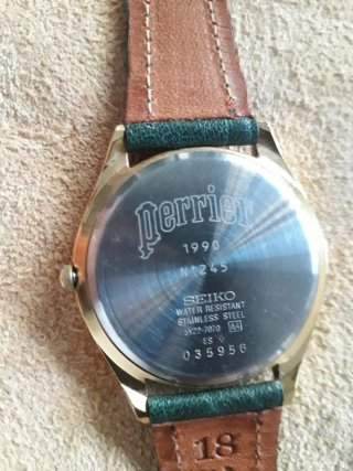 ROLAND GARROS/Reloj SEIKO (Japón) Oro y Verde