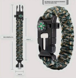 3 Pulseras de Supervivencia 5 en 1