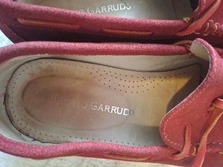 Zapatos mocasines de ante rojo número  42