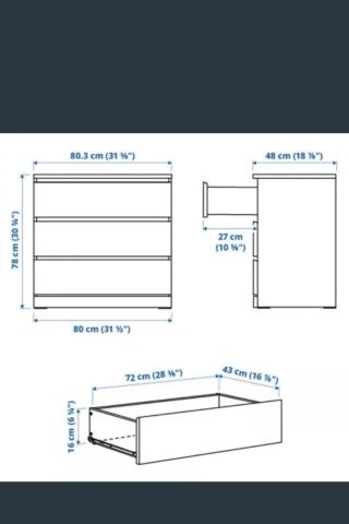 Cómoda Ikea Malm Negra