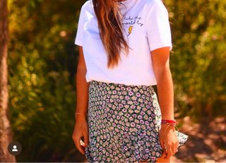 Falda flores Zara