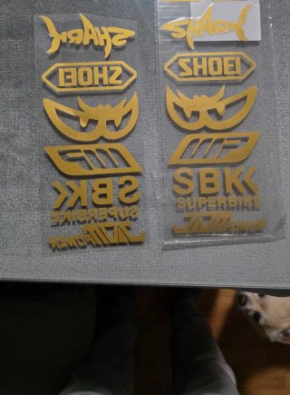 Pegatinas Doradas Motos (Shark, Shoei, SBK)