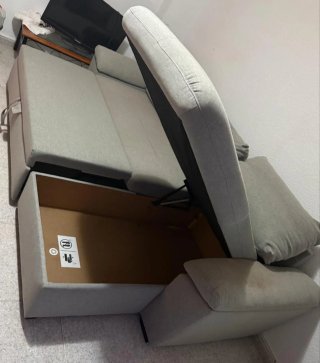 Sofá Cama Gris/Beige