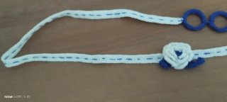 Collar de ganchillo flor y aros