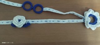 Collar de ganchillo flor y aros