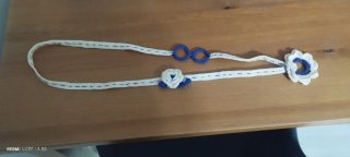 Collar de ganchillo flor y aros