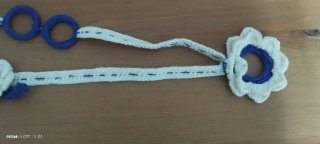 Collar de ganchillo flor y aros