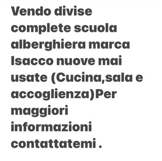 Divise scuola alberghi nuove, mai usate