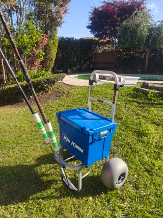 Carrello da pesca Sparus Turkana Plus con ruote a globo per la spiaggia