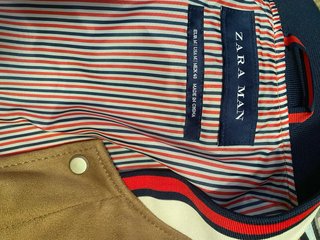 Cazadora Zara Beige y Blanca Talla M