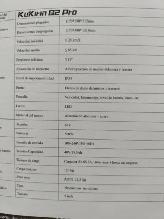 Kukirin G2 Pro Patinete Eléctrico