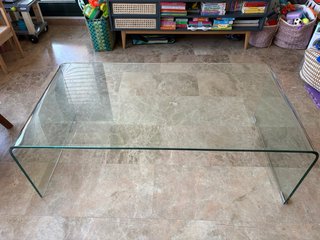 Mesa centro rectangular cristal templado 120x60