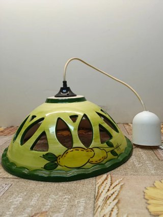 Lámpara techo cerámica cocina limones