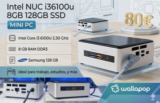 Mini PC Intel NUC i3 8GB RAM 128GB SSD