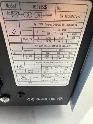 Máquina Soldar Harukiku MIG 135 IGBT Inverter