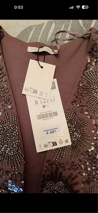 Chaleco Zara bordado abalorios