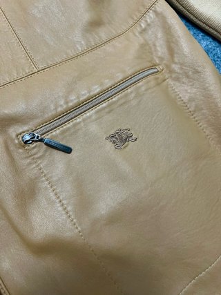 Chaqueta Burberry Vintage Cuero y Tejido Talla 46