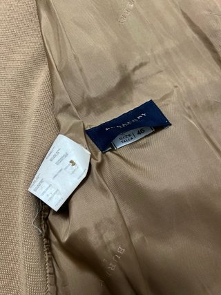 Chaqueta Burberry Vintage Cuero y Tejido Talla 46