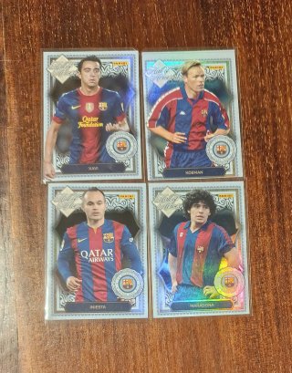4 Panini Hall of Heroes FC Barcelona Cards