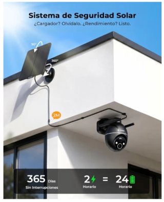 Cámara Vigilancia Solar Exterior 2K WiFi