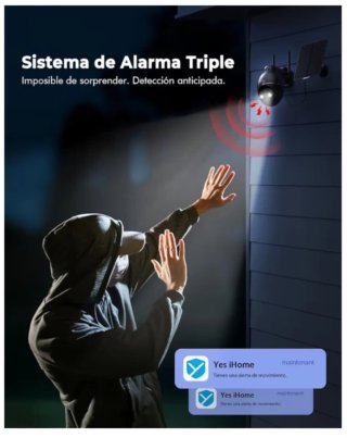 Cámara Vigilancia Solar Exterior 2K WiFi