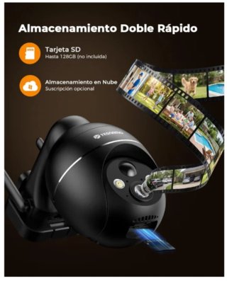 Cámara Vigilancia Solar Exterior 2K WiFi