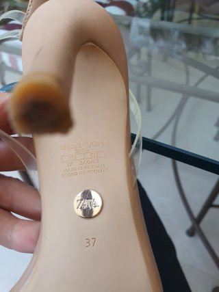 Zapatos tacón ZARA transparentes talla 37