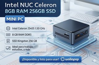 Mini PC Intel NUC Celeron 8GB RAM 256GB SSD