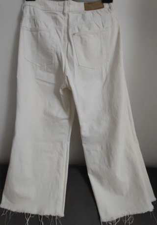 Pantalones vaqueros blancos de cintura alta