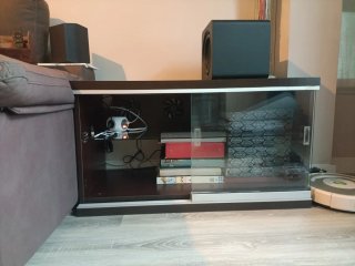 Mueble de Salón Modular Wengué Estilo Minimalista