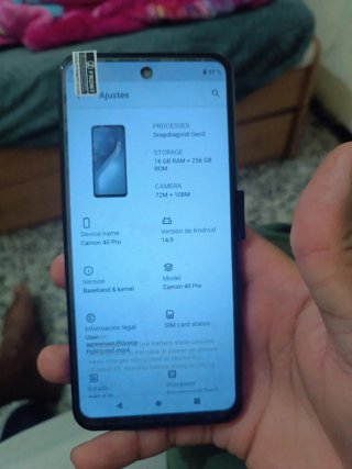 Tecno Camon 40 Pro 256GB 16GB RAM Gris