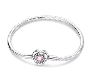 Pulsera plateada estilo snake 19 cm