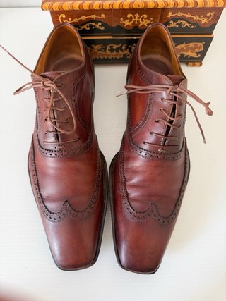 Scarpe uomo vera pelle punta quadrata 42