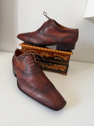 Scarpe uomo vera pelle punta quadrata 42