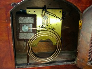 Hran reloj de sobremesa chimenea reloj madera 1950