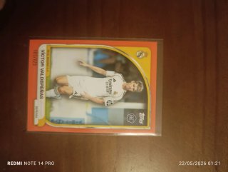 Carta Fútbol Víctor Valdepeñas Real Madrid Topps R