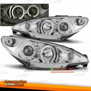FAROS DELANTEROS PEUGEOT 206 OJOS DE ANGEL 10.98-