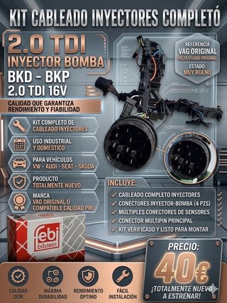 Kit Cableado Inyectores 2.0 TDI BKD/BKP
