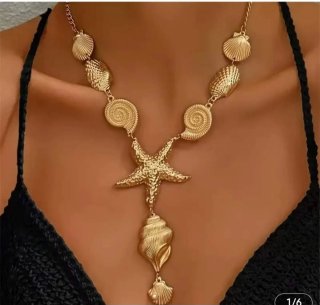 Collar ligero conchas y estrella de mar
