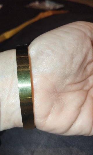 Pulsera inspirada en Gucci Dorada y Negra 19 cm