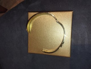 Pulsera inspirada en Gucci Dorada y Negra 19 cm