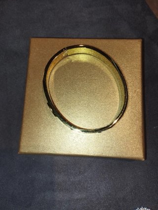 Pulsera inspirada en Gucci Dorada y Negra 19 cm