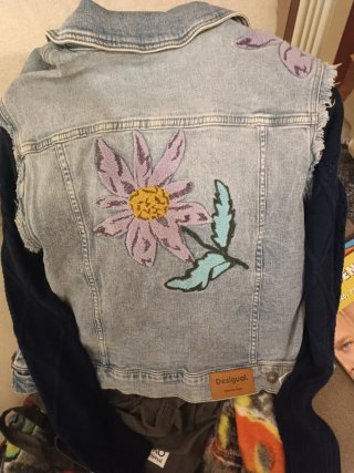 Chaqueta vaquera Desigual XL floral