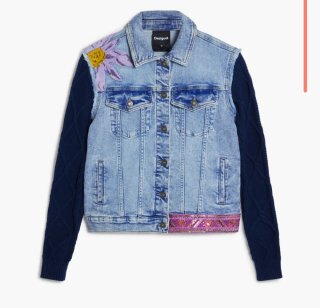 Chaqueta vaquera Desigual XL floral