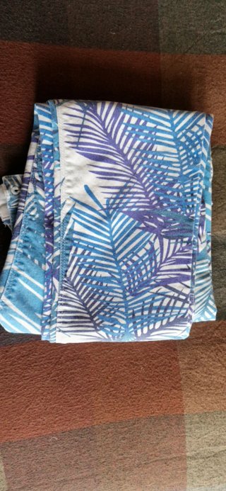 Pantalones con estampado tropical, talla 38