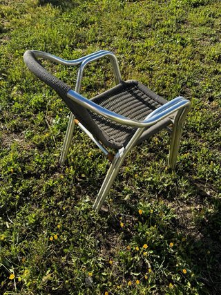 Sillas de exterior metal y mimbre