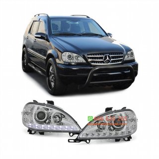 FAROS LED LUZ DIURNA Y LUPA MERCEDES ML W163- 98-
