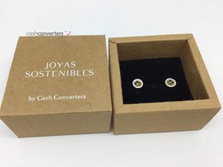 pendientes oro 18k con piedra