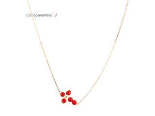 collar oro 18k con piedra 22cm